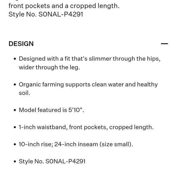 Eileen Fisher Organic Cotton Stretch Poplin Cropped Pants, Petite Large. - Picture 7 of 9